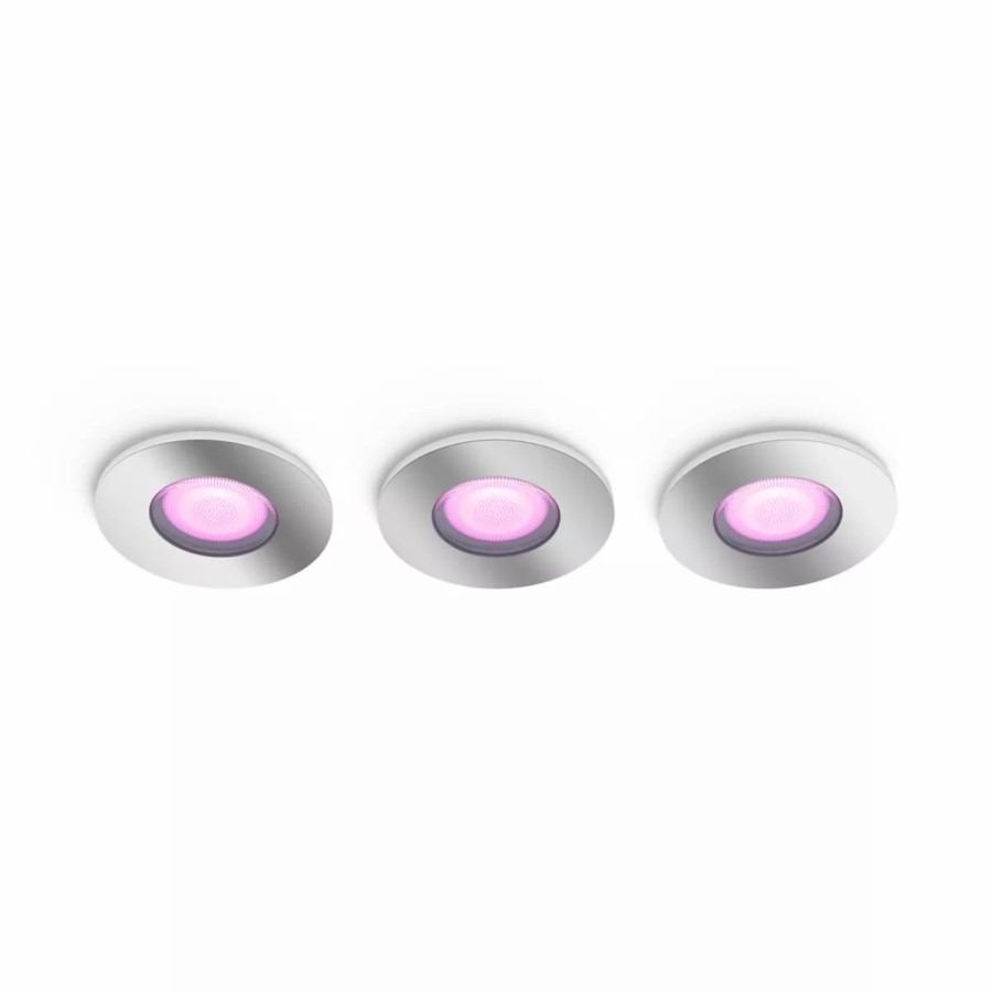 Smartes Licht Philips Hue | Xamento 3Er-Pack Einbauspot Chrom