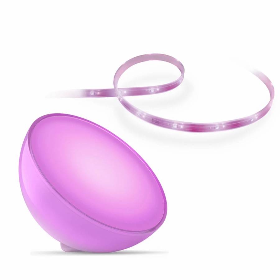 Smartes Licht Philips Hue | Set: Go Weis + Lightstrip Basis V4 2M