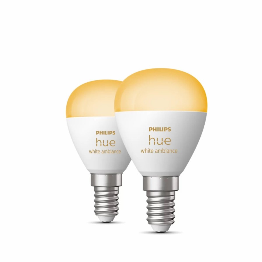 Smartes Licht Philips Hue | E14 - Smarte Lampe Tropfenform Doppelpack - 470