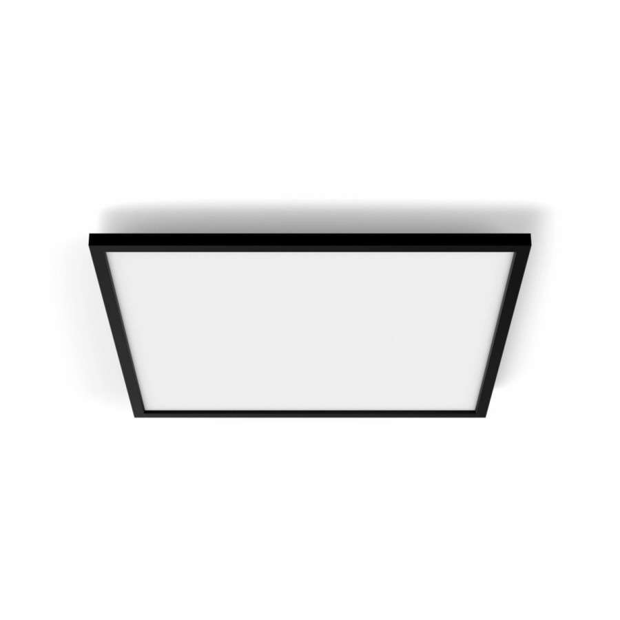 Smartes Licht Philips Hue | Aurelle Quadratisches Panel 60X60 Schwarz + Dimmschalter