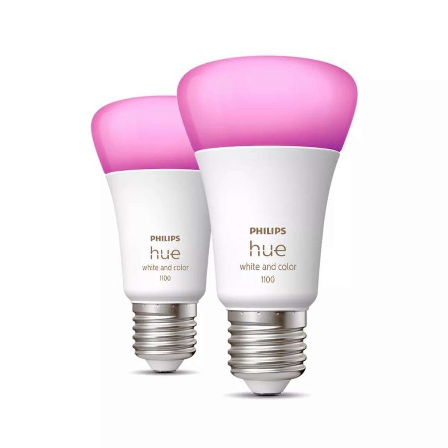 Smartes Licht Philips Hue | E27 - Smarte Lampe A60 Doppelpack - 1100