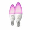 Smartes Licht Philips Hue | E14 - Smarte Lampe Kerzenform Doppelpack - 470