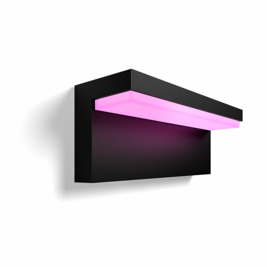 Smartes Licht Philips Hue | Nyro Outdoor Wandleuchte Schwarz