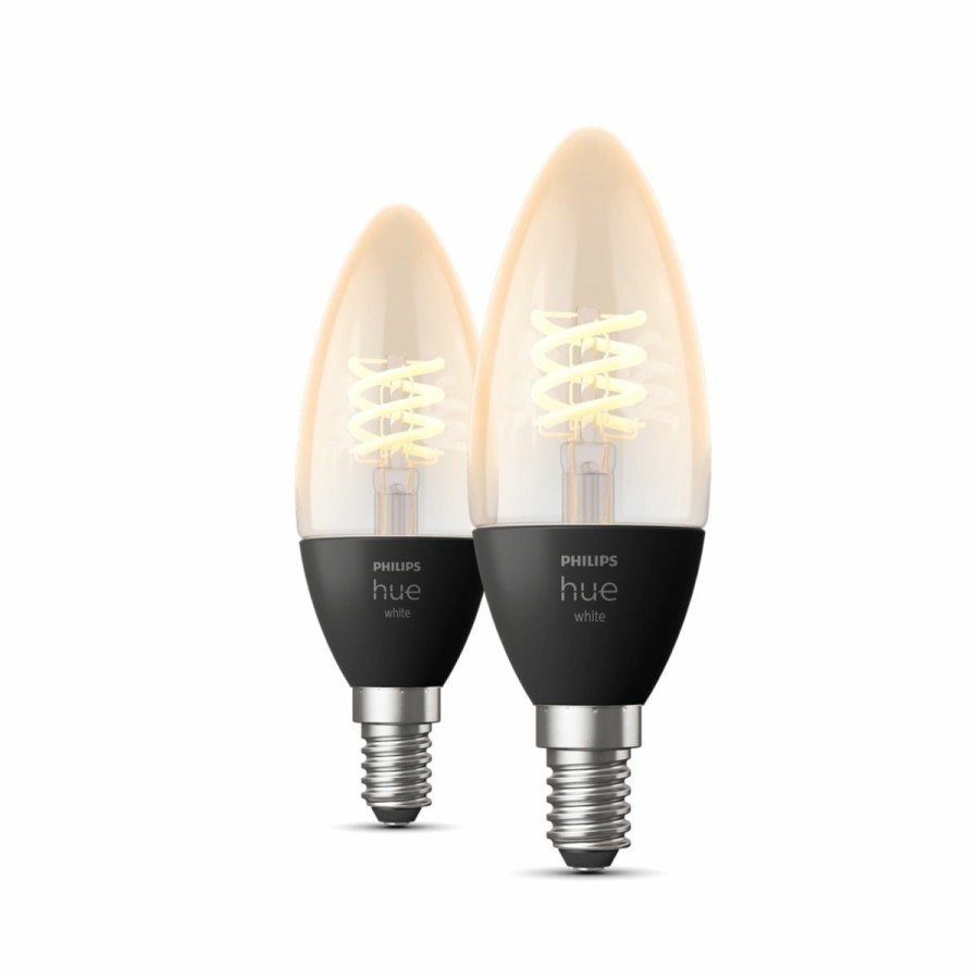 Smartes Licht Philips Hue | E14 - Filament Lampe Kerzenform Doppelpack - 300