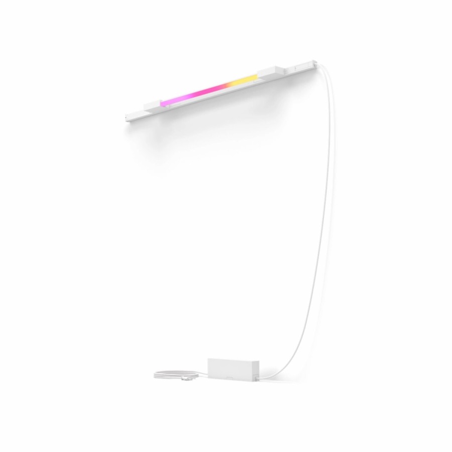 Smartes Licht Philips Hue | Perifo Basis-Set Gerade Wandleuchte Weis (1 Light Tube Kompakt)