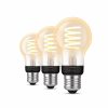 Smartes Licht Philips Hue | E27 - Filament Lampe A60 Dreierpack - 550