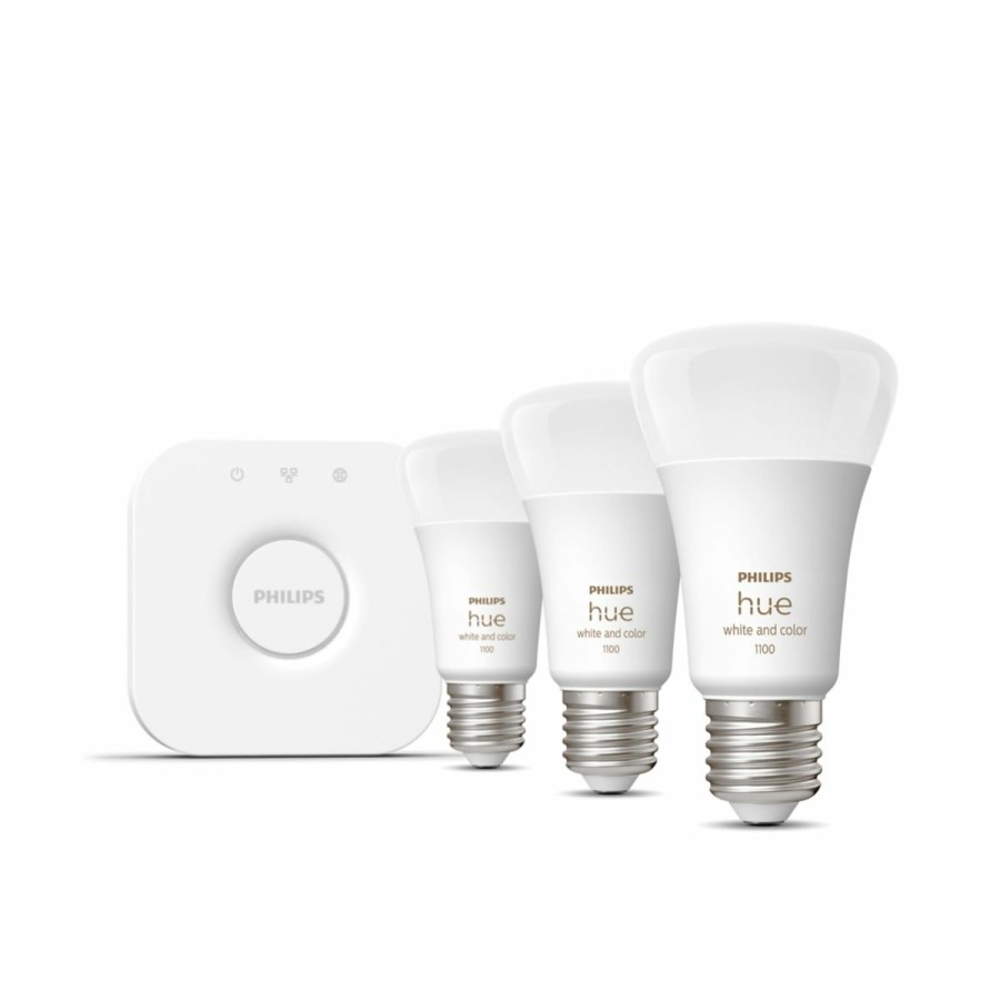 Smartes Licht Philips Hue | Starter-Set: E27 - Smarte Lampe A60 Dreierpack