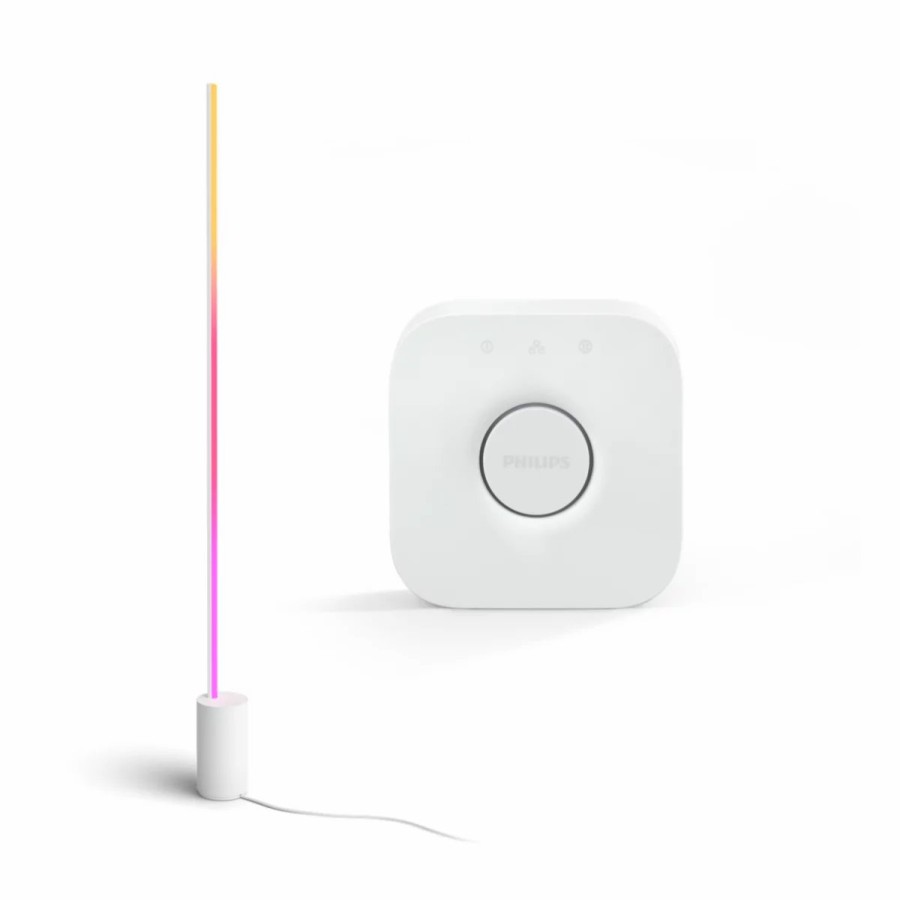 Smartes Licht Philips Hue | Set: Gradient Signe Stehleuchte Weis + Bridge