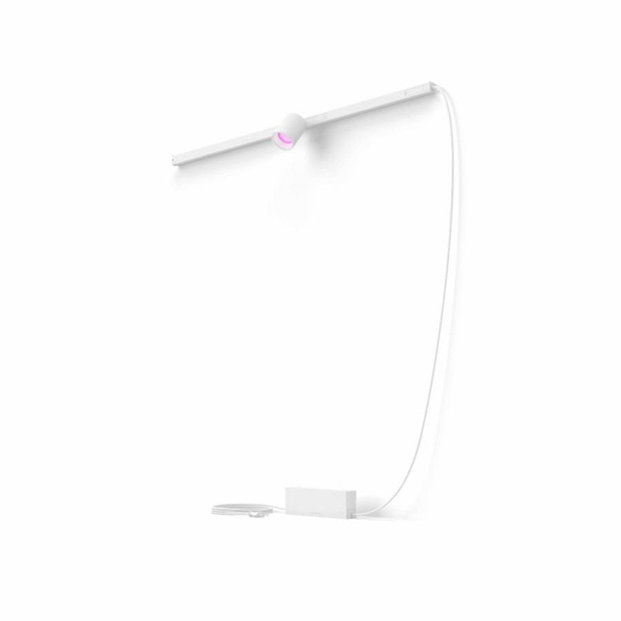 Smartes Licht Philips Hue | Perifo Basis-Set Gerade Wandleuchte Weis (1 Spot)