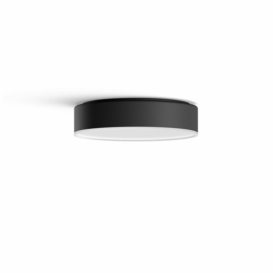 Smartes Licht Philips Hue | Enrave Deckenleuchte S Schwarz + Dimmschalter