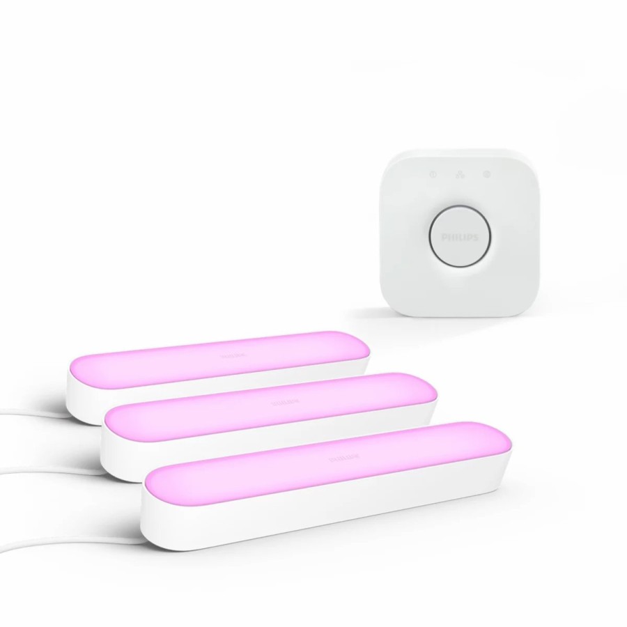 Smartes Licht Philips Hue | Set: 2X Play Lightbar Schwarz + Lightbar Erweiterung + Bridge