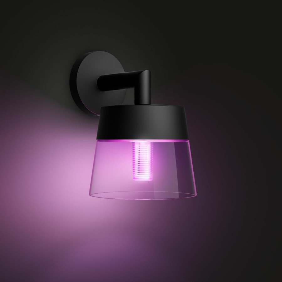 Smartes Licht Philips Hue | Attract Outdoor Wandleuchte Schwarz