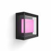 Smartes Licht Philips Hue | Econic Outdoor Quadratische Wandleuchte Schwarz