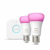 Smartes Licht Philips Hue | Starter-Set: E27 - Smarte Lampe A60 Doppelpack