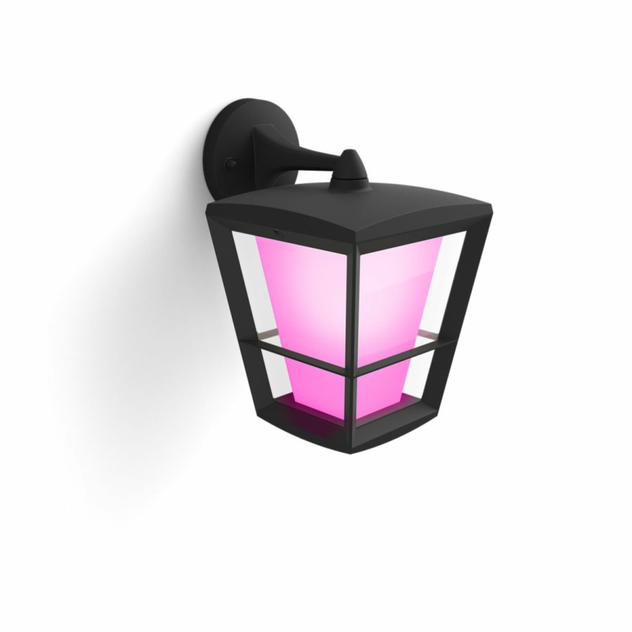 Smartes Licht Philips Hue | Econic Outdoor Hangende Wandleuchte Schwarz