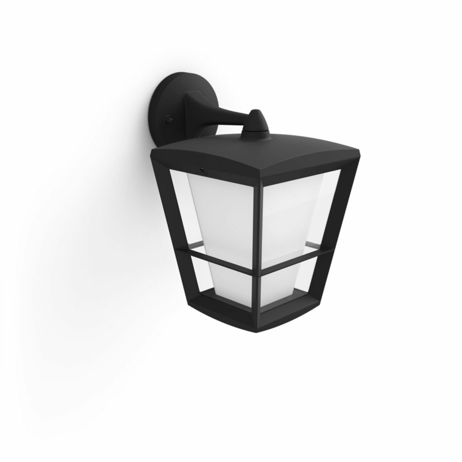 Smartes Licht Philips Hue | Econic Outdoor Hangende Wandleuchte Schwarz