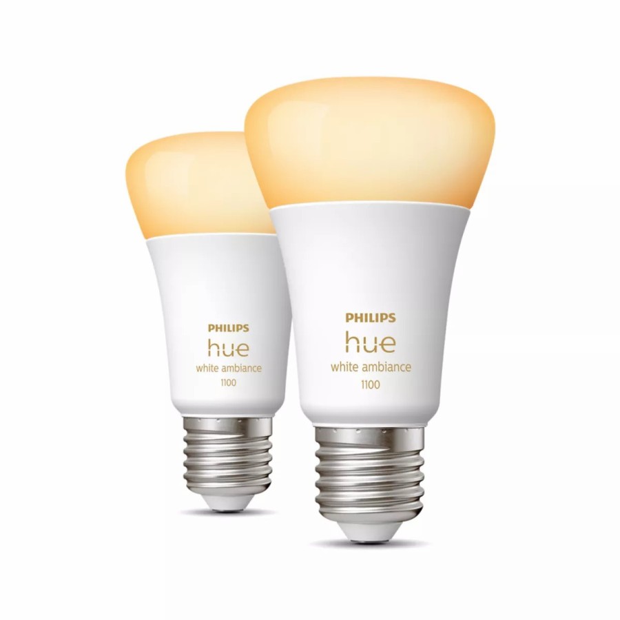 Smartes Licht Philips Hue | E27 - Smarte Lampe A60 Doppelpack - 1100