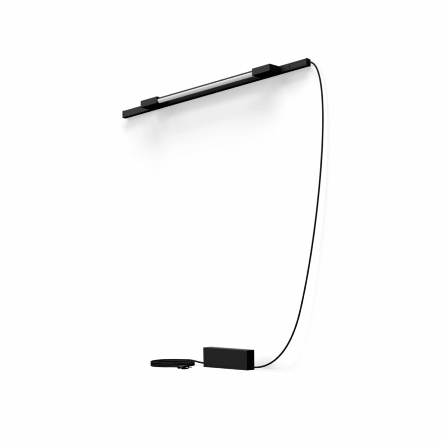 Smartes Licht Philips Hue | Perifo Basis-Set Gerade Wandleuchte Schwarz (1 Light Tube Kompakt)